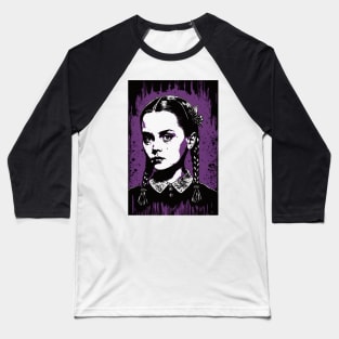 Wednesday Addams painting - Limited! Baseball T-Shirt